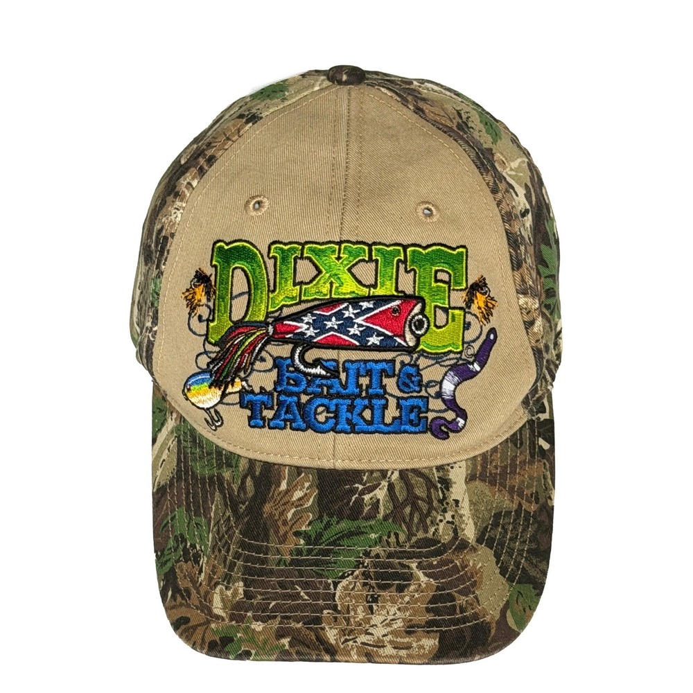 Dixie Bait & Tackle Camouflage Truckers Hat Hunting Camo Fishing